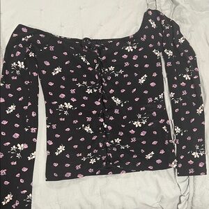 Aeropostale Black Top with Pink Accents